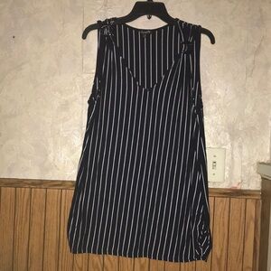 blue & white striped fig & blu tank top (2X)